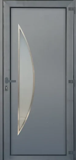 Fortia Porte d'entrée pvc anthracite RAL 7016 Hermoso 96 x h.218 cm poussant gauche- Porte D'Entrée