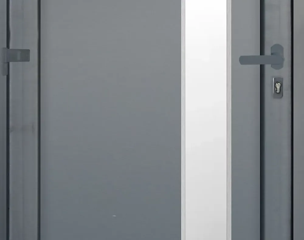 Fortia Porte d'entrée pvc anthracite RAL 7016 Gatteo 96 x h.218 cm poussant droit- Porte D'Entrée