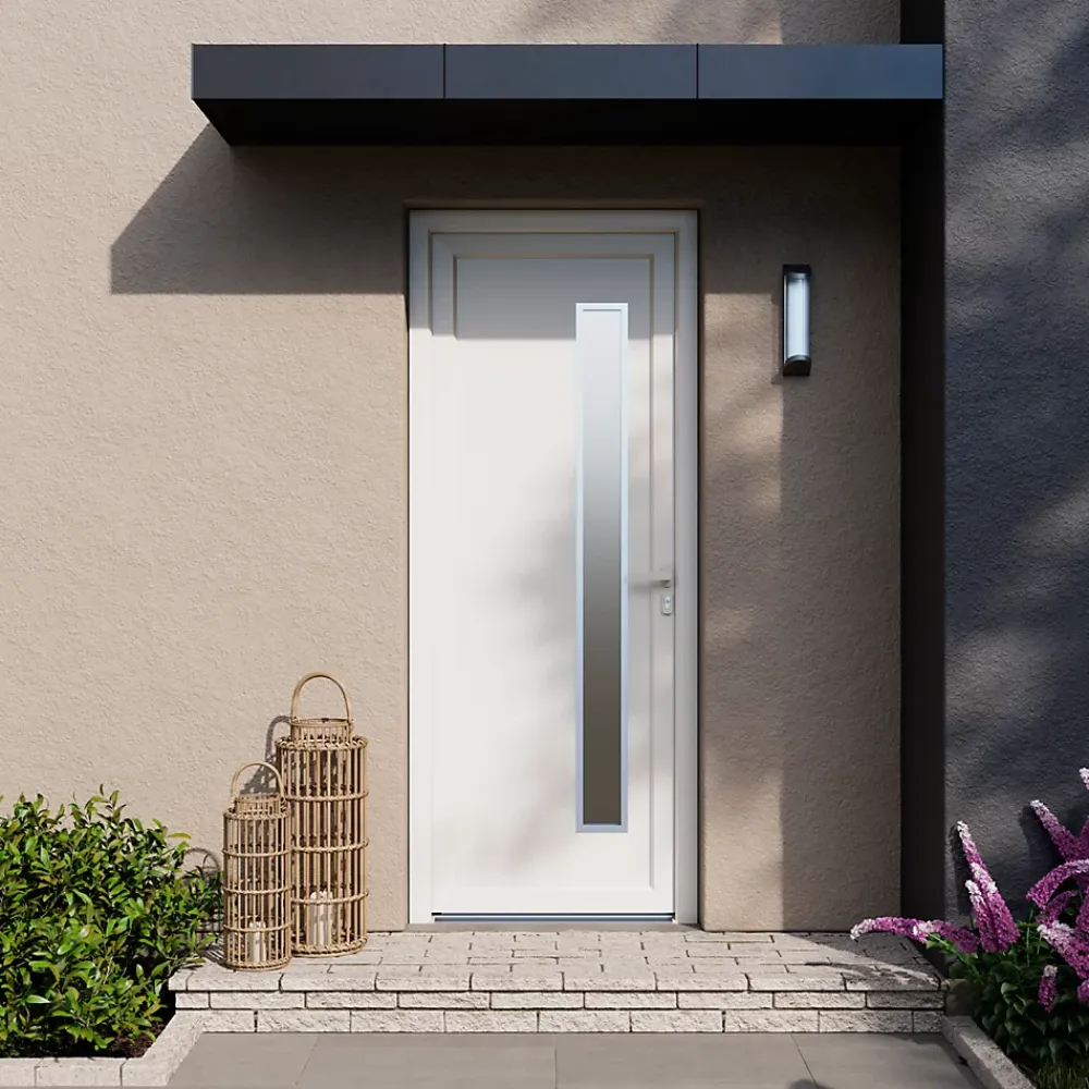 Fortia Porte D'Entrée<Porte d'entrée pvc blanc RAL 9003 Gatteo 96 x h.218 cm poussant gauche