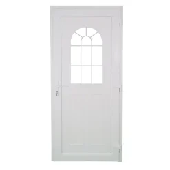 Fortia Porte d'entrée pvc blanc RAL 9003 Ameglia 97 x h.219 cm poussant gauche- Porte D'Entrée