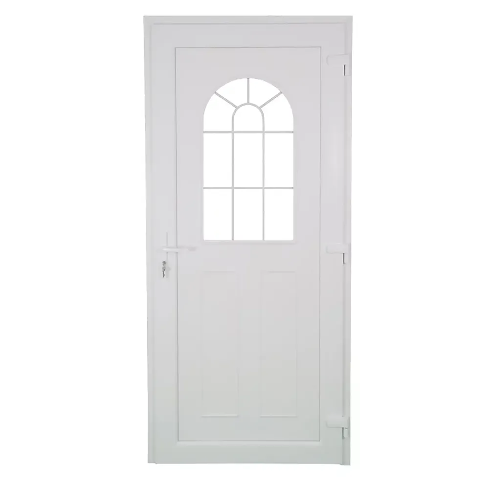 Fortia Porte d'entrée pvc blanc RAL 9003 Ameglia 97 x h.219 cm poussant gauche- Porte D'Entrée