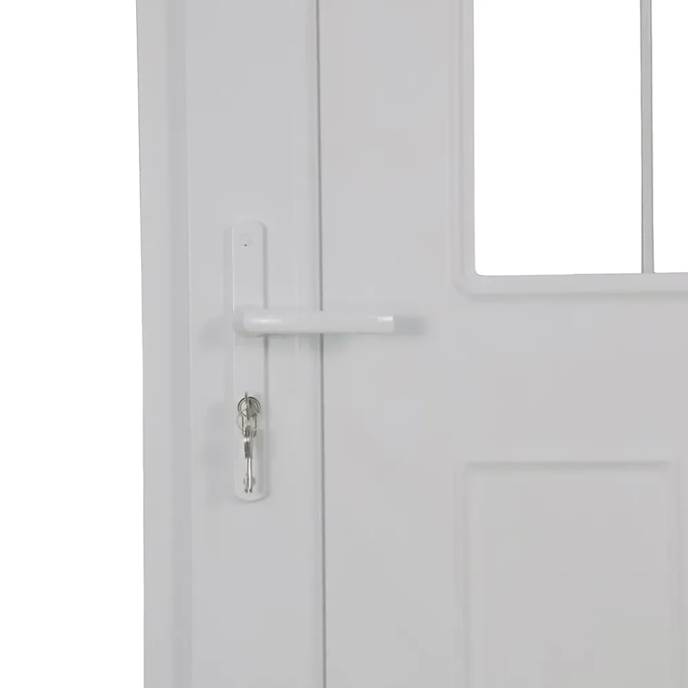 Fortia Porte d'entrée pvc blanc RAL 9003 Ameglia 97 x h.219 cm poussant gauche- Porte D'Entrée