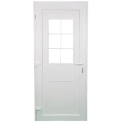 Fortia Porte d'entrée pvc blanc RAL 9003 Mindil 97 x h.219 cm poussant droit- Porte D'Entrée