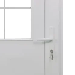 Fortia Porte d'entrée pvc blanc RAL 9003 Mindil 97 x h.219 cm poussant droit- Porte D'Entrée