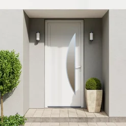 Fortia Porte D'Entrée<Porte d'entrée pvc blanc RAL 9003 Hermoso 98 x h.218 cm poussant droit