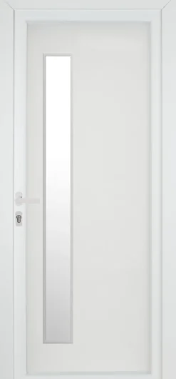 Fortia Porte D'Entrée<Porte d'entrée pvc blanc RAL 9003 Gatteo 96 x h.218 cm poussant droit
