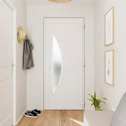 Fortia Porte D'Entrée<Porte d'entrée pvc blanc RAL 9003 Hermoso 96 x h.218 cm poussant gauche