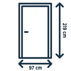 Fortia Porte D'Entrée<Porte d'entrée pvc blanc RAL 9003 Lorne 87 x h.219 cm poussant droit