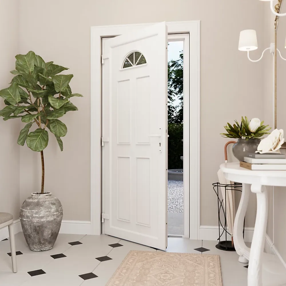 Fortia Porte D'Entrée<Porte d'entrée pvc blanc RAL 9003 Lorne 87 x h.219 cm poussant droit