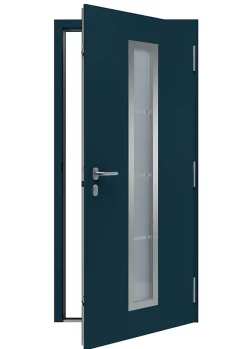 Hormann Porte D'Entrée<Porte d'entrée Hörmann acier galvanisé l.90 x h.215 cm poussant gauche THP700B gris anthracite ral 7016