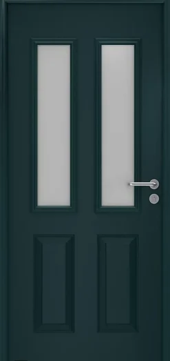 Hormann Porte d'entrée Hörmann acier galvanisé l.90 x h.215 cm poussant gauche THP410S gris anthracite ral 7016- Porte D'Entrée