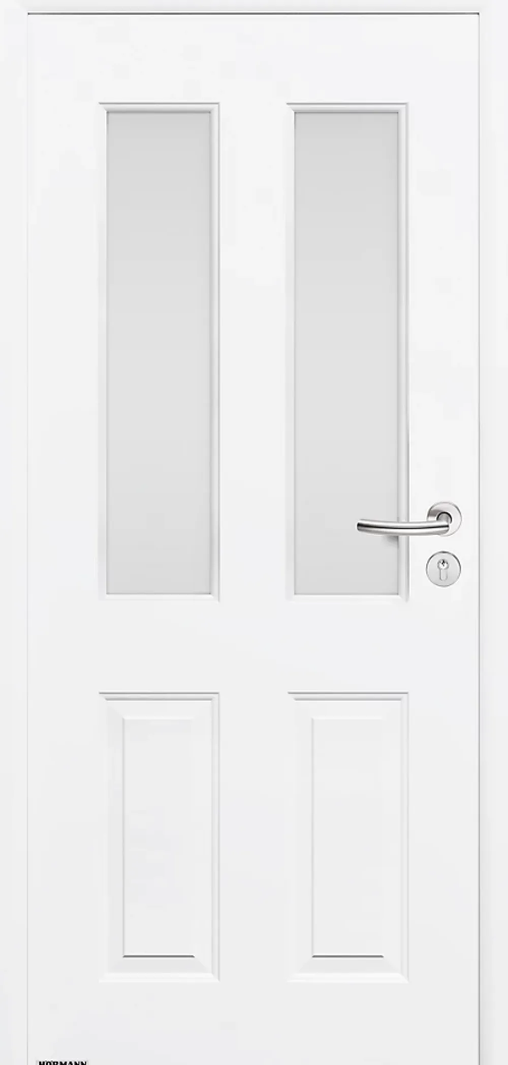 Hormann Porte D'Entrée<Porte d'entrée Hörmann acier galvanisé l.90 x h.215 cm poussant gauche THP410S blanc ral 9016