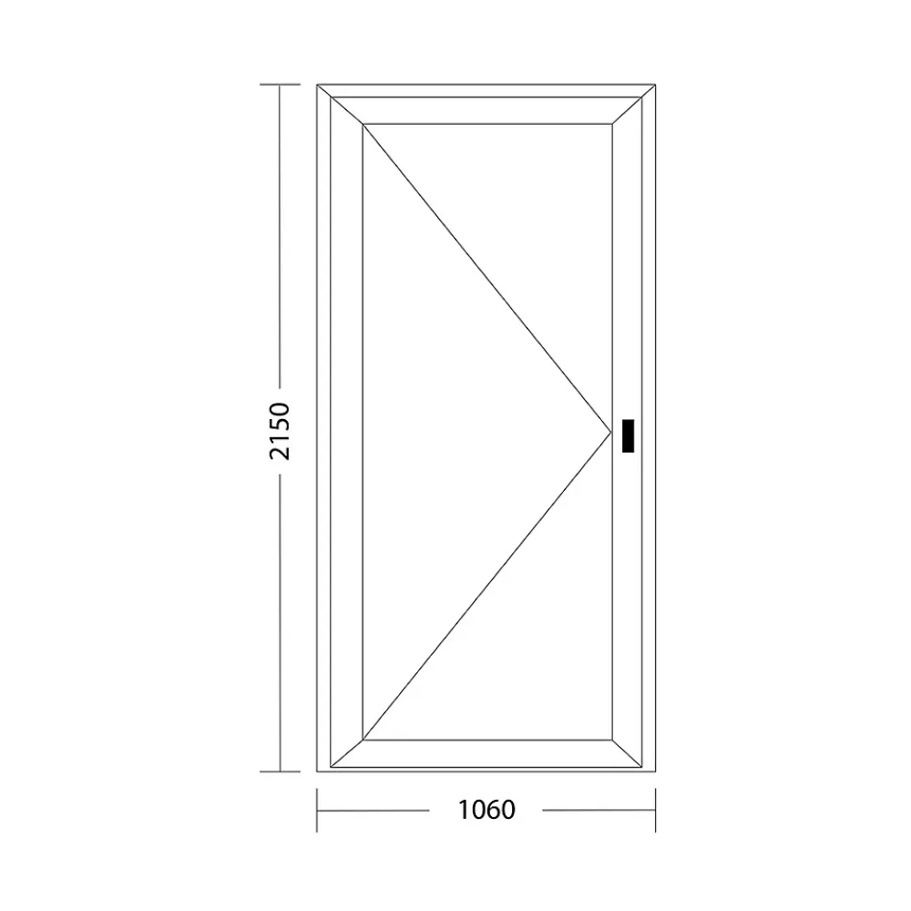 Fral Fermetures Porte D'Entrée<Porte d'entrée PVC blanc L 1060mm x H 2150mm ouvant gauche