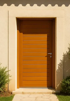 Gd Menuiseries Porte D'Entrée<Porte D'entree Bois Pleine, Laura, H,215xl,90 Côte Tableau P, Gauche, Poignee, Barillet