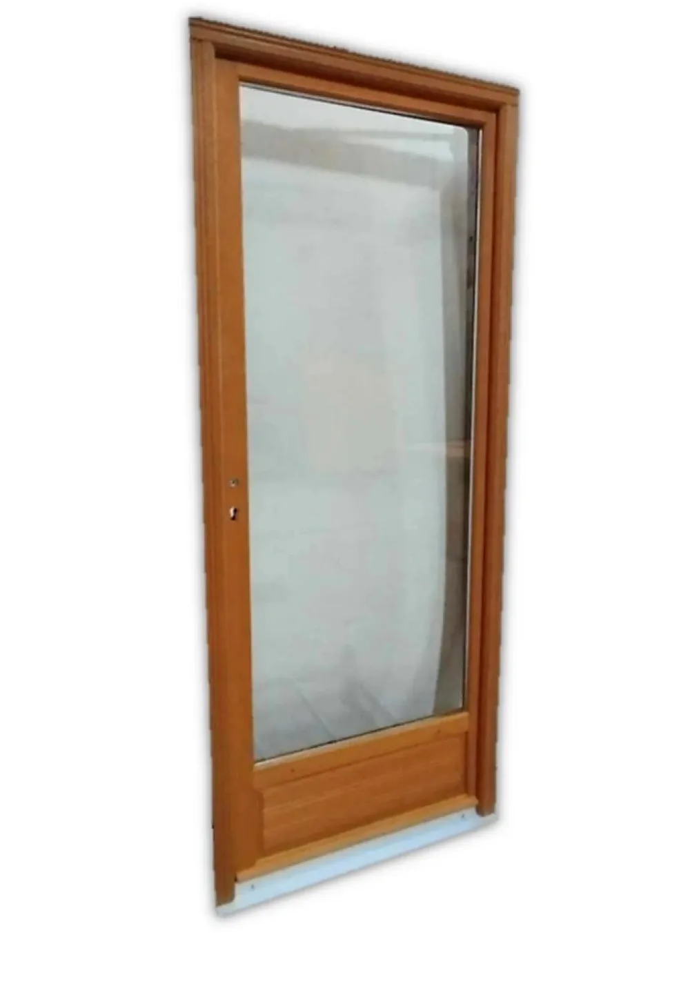 Gd Menuiseries Porte-Fenêtre En Bois<Porte Fenetre Bois 1 Vantail H215 X L80 Côte Tableau Tirant Gauche, Poignee, Barillet (ref 01245f924)
