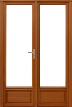Gd Menuiseries Porte Fenetre Bois 2 Vantaux H205 X L100 Côte Tableau- Porte-Fenêtre En Bois