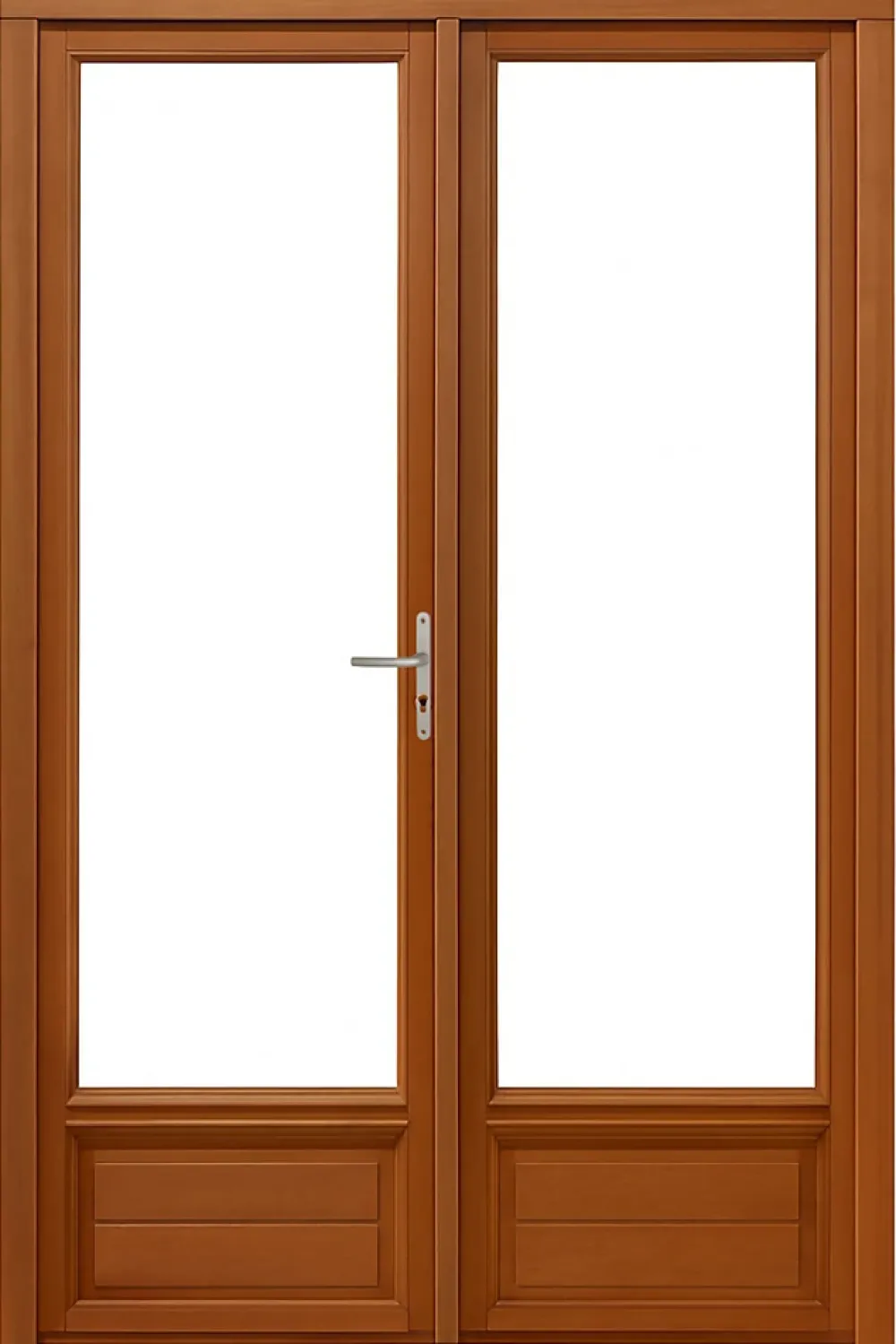 Gd Menuiseries Porte Fenetre Bois 2 Vantaux H205 X L100 Côte Tableau- Porte-Fenêtre En Bois