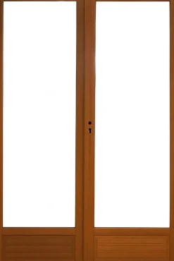 Gd Menuiseries Porte Fenetre Bois 2 Vantaux H.215 X L.120 Côte Tableau- Porte-Fenêtre En Bois
