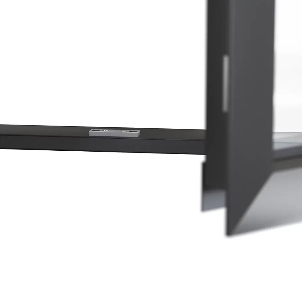 GoodHome Porte-Fenêtre En Aluminium<Porte fenêtre alu 1 vantail + volet roulant électrique gris - l.80 x h.215 cm, tirant droit