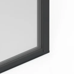 GoodHome Porte fenêtre alu 1 vantail gris - l.80 x h.215 cm, tirant droit- Porte-Fenêtre En Aluminium