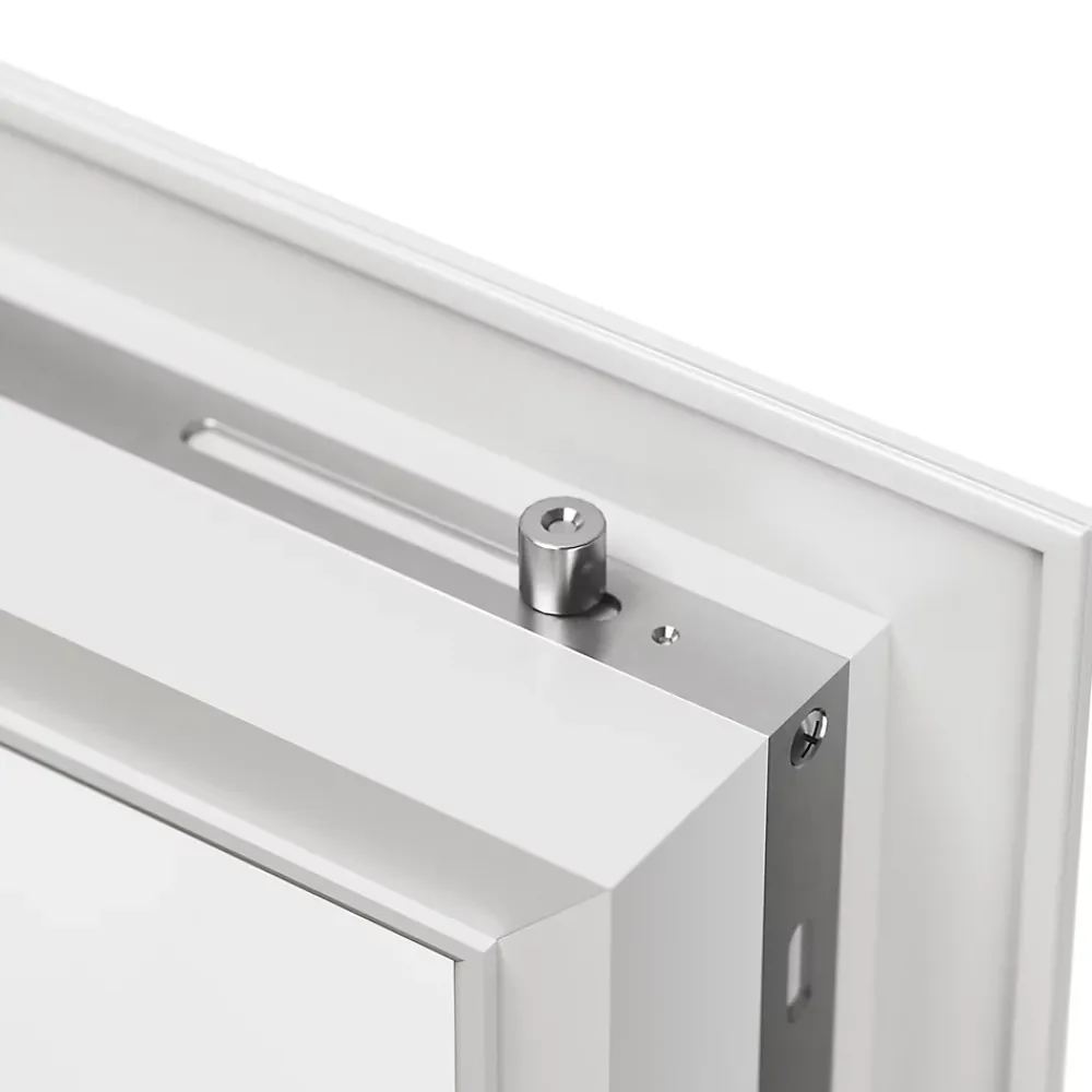GoodHome Porte fenêtre alu 1 vantail + volet roulant électrique blanc - l.80 x h.215 cm, tirant droit- Porte-Fenêtre En Aluminium