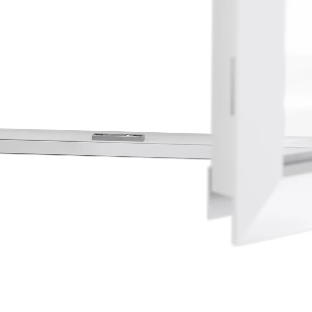 GoodHome Porte fenêtre alu 1 vantail + volet roulant électrique blanc - l.80 x h.215 cm, tirant droit- Porte-Fenêtre En Aluminium