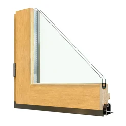 GoodHome Porte-Fenêtre En Bois<Porte fenêtre bois 1 vantail - l.80 x h.215 cm, tirant gauche