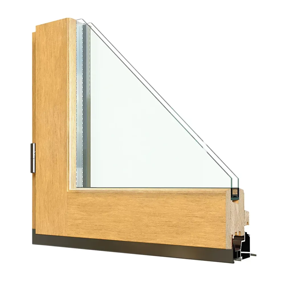 GoodHome Porte fenêtre bois 1 vantail - l.80 x h.205 cm, tirant gauche- Porte-Fenêtre En Bois