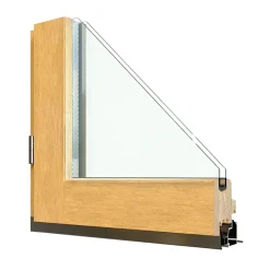 GoodHome Porte-Fenêtre En Bois<Porte fenêtre bois 2 vantaux - l.120 x h.205 cm, tirant droit