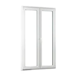 Fral Fermetures Porte fenêtre oscillo-battante double vantaux PVC blanc L 1200mm x H 2150mm ouvrant droit- Fenêtre Pvc