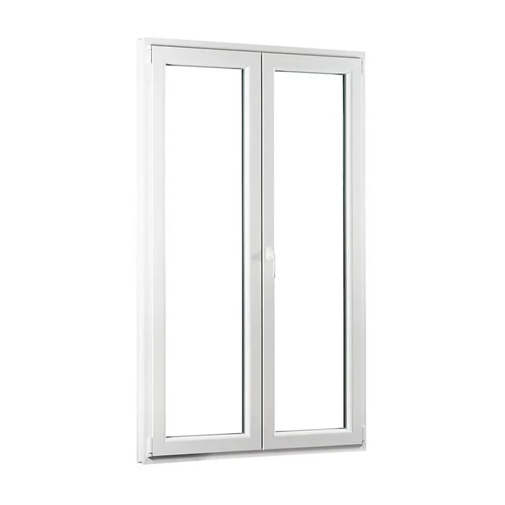 Fral Fermetures Porte fenêtre oscillo-battante double vantaux PVC blanc L 1200mm x H 2150mm ouvrant droit- Fenêtre Pvc