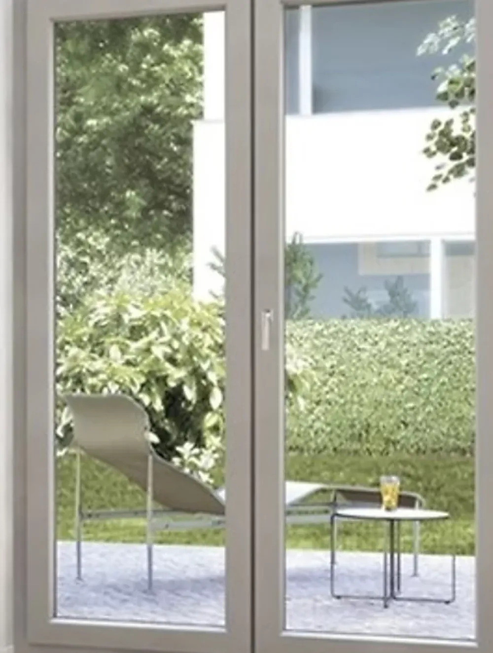 Fral Fermetures Porte fenêtre oscillo-battante double vantaux PVC blanc L 1200mm x H 2150mm ouvrant droit- Fenêtre Pvc