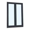Fral Fermetures Porte fenêtre oscillo-battante double vantaux PVC anthracite et blanc L 1200mm x H 2150mm ouvrant droit- Fenêtre Pvc