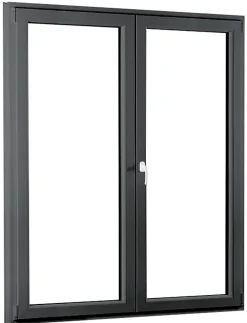Fral Fermetures Fenêtre Pvc<Porte fenêtre oscillo-battante double vantaux PVC anthracite L 1000mm x H 2150mm ouvrant gauche