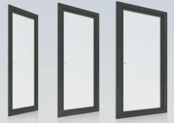 Fral Fermetures Fenêtre Pvc<Porte fenêtre oscillo-battante PVC anthracite L 760mm x H 2150mm ouvrant gauche