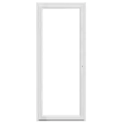 GoodHome Porte fenêtre PVC 1 vantail tirant blanc - l.80 x h.215 cm, tirant gauche- Porte-Fenêtre En Pvc