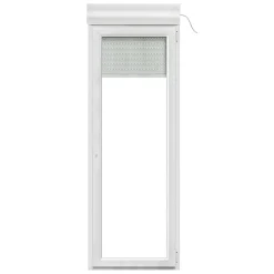 GoodHome Porte-Fenêtre En Pvc<Porte fenêtre PVC 1 vantail tirant + volet roulant électrique blanc - l.80 x h.215 cm, tirant droit