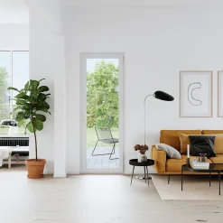 GoodHome Porte-Fenêtre En Pvc<Porte fenêtre PVC 1 vantail tirant blanc - l.80 x h.205 cm, tirant gauche