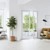 GoodHome Porte-Fenêtre En Pvc<Porte fenêtre PVC 2 vantaux blanc - l.120 x h.225 cm, tirant droit