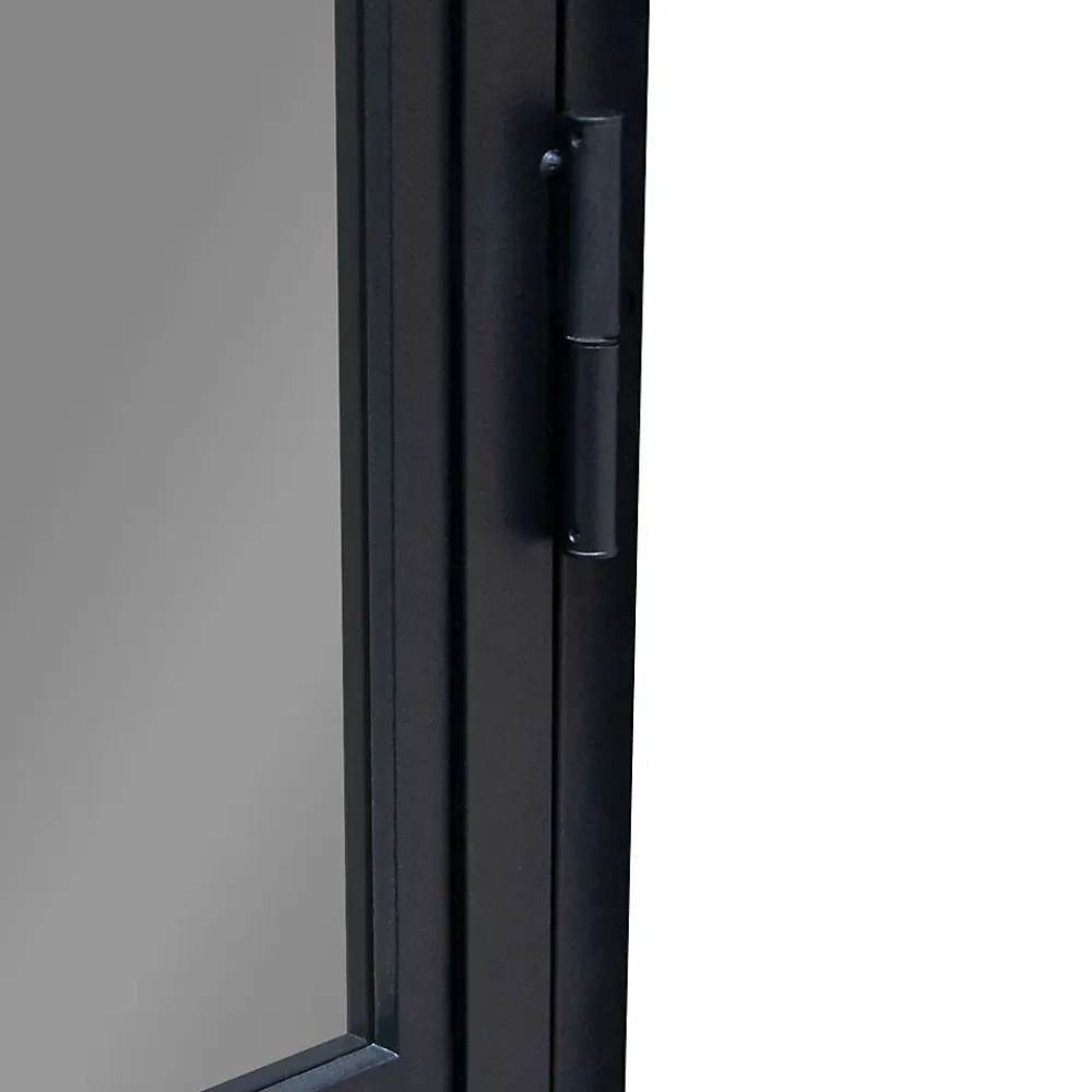 Schulte Bloc Porte<Porte intérieure loft en verre - bloc-porte - 83x211 - noir mat - verre fumé - 3 vitrages - tirant droit