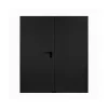 4M Porte Métallique Industrielle De Service Double Poussant Droit L1000+1000 H2050 RAL7016 En Applique- Porte De Service