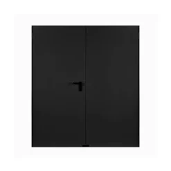4M Porte Métallique Industrielle De Service Double Poussant Droit L1000+1000 H2050 RAL7016 En Applique- Porte De Service