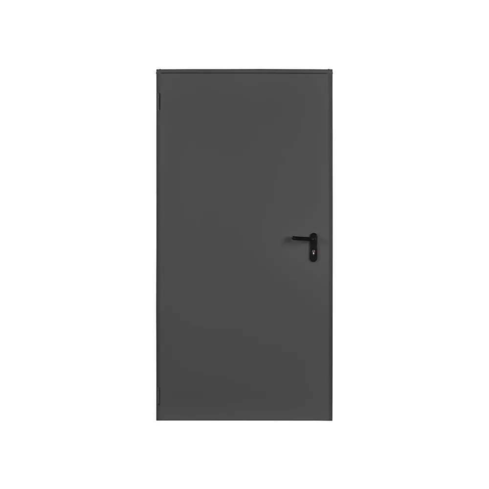 4M Porte De Service<Porte Métallique Industrielle De Service Isolée Réversible L900 H2050 RAL7016 En Applique