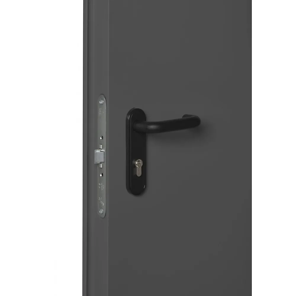 4M Porte De Service<Porte Métallique Industrielle De Service Isolée Réversible L900 H2050 RAL7016 En Applique