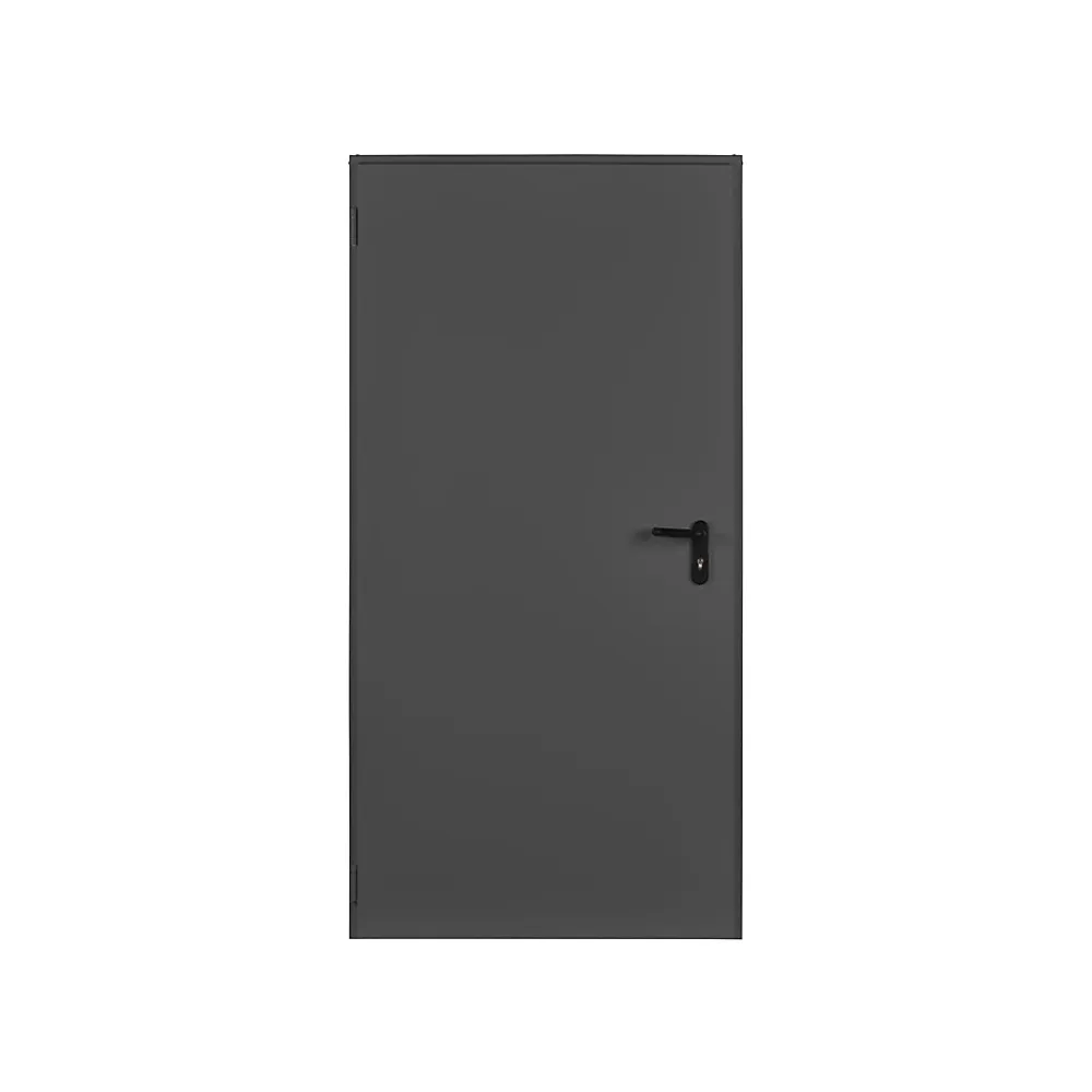 4M Porte Métallique Industrielle De Service Isolée Réversible L1100 H2050 RAL7016 En Applique- Porte De Service