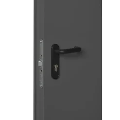 4M Porte Métallique Industrielle De Service Isolée Réversible L1100 H2050 RAL7016 En Applique- Porte De Service
