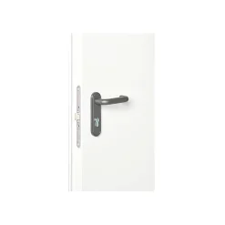 4M Porte De Service<Porte Métallique Industrielle Coupe Feu 1H Réversible L900 H2150 RAL9010 En Applique