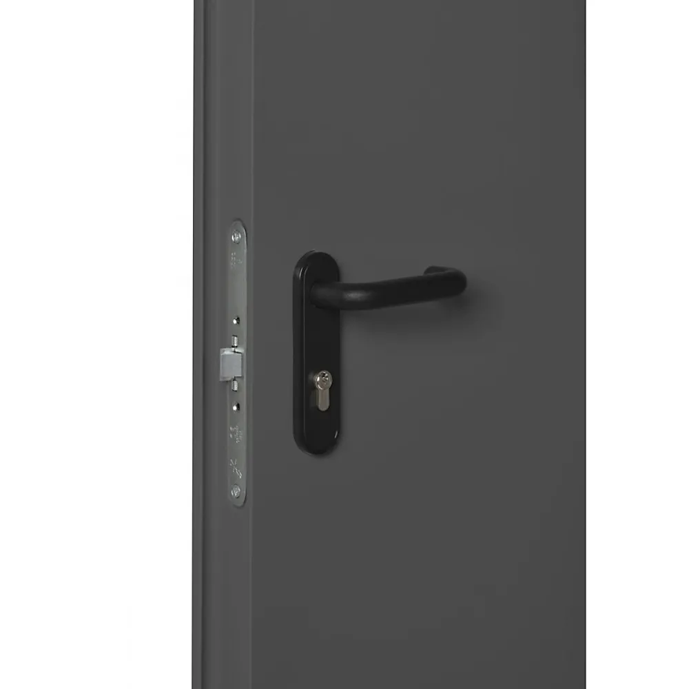 4M Porte De Service<Porte Métallique Industrielle De Service Isolée Réversible L1000 H2050 RAL7016 En Applique