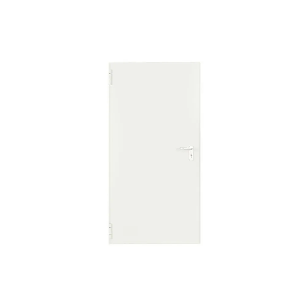 4M Porte De Service<Porte Métallique Industrielle De Service Isolée Réversible L900 H2150 RAL9010 En Applique