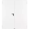 4M Porte Métallique Industrielle Coupe Feu 1H Double Poussant Droit L800+800 H2050 RAL9010 En Applique- Porte De Service